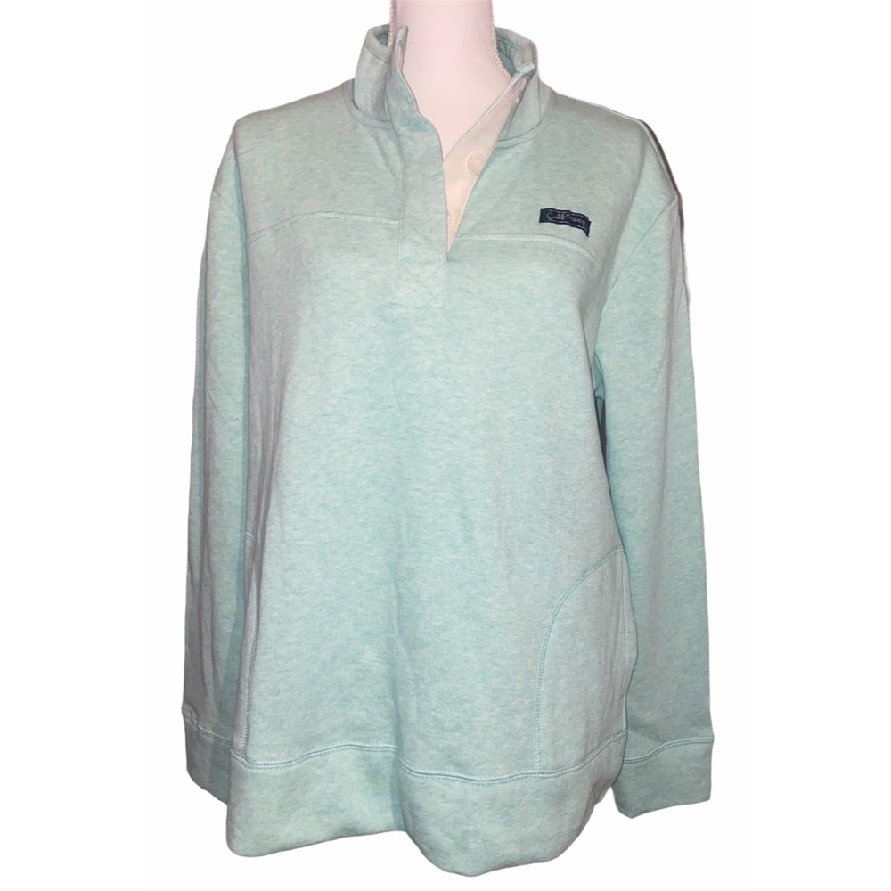 State of Mine. Long Sleeve 1/4 Button Pullover Top